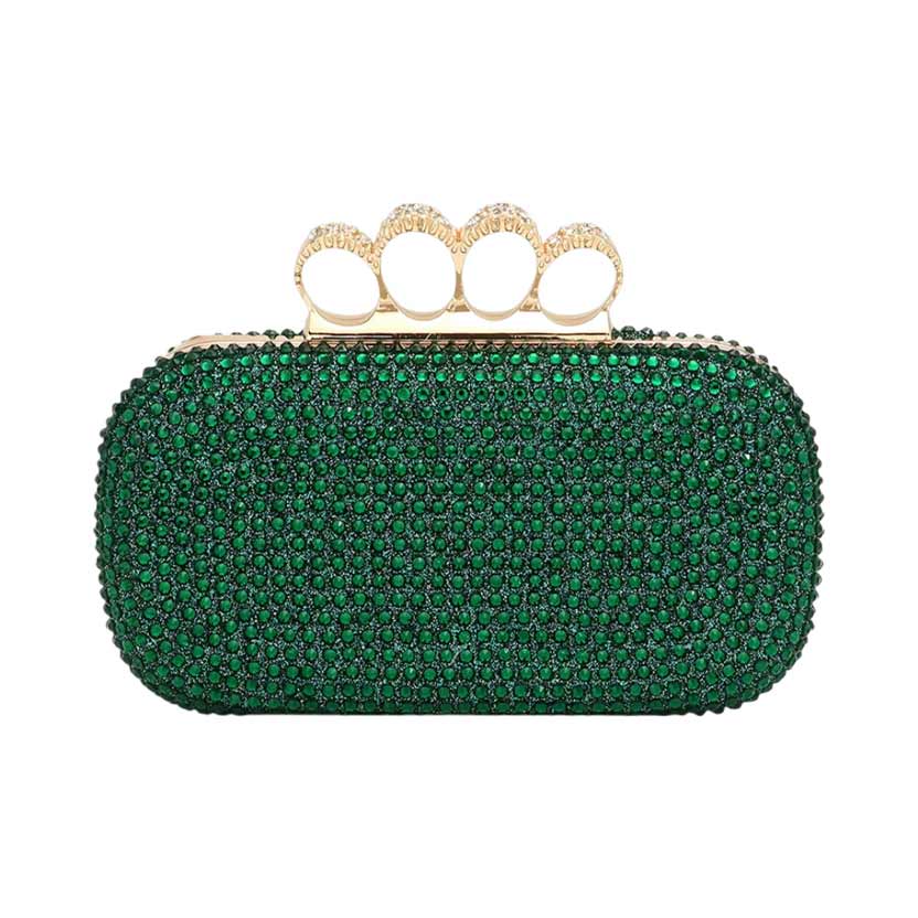 Bling Rectangle Evening Clutch Crossbody Bag by Madeline Love