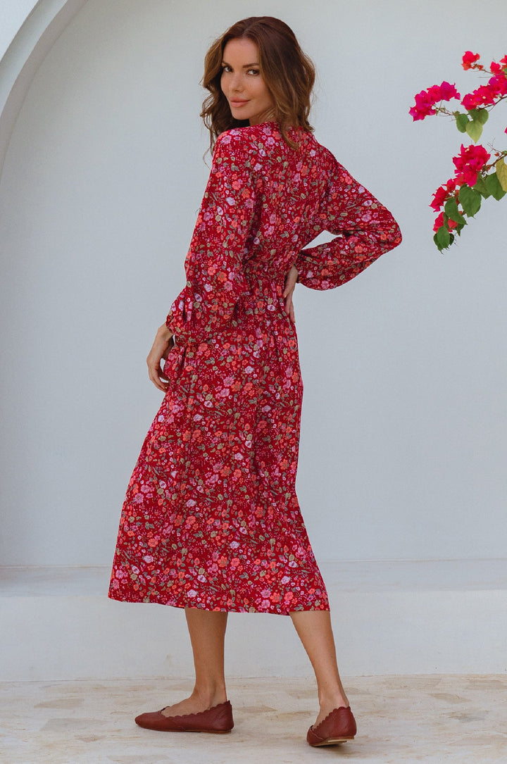 Greta Long Sleeve Midi Dress by ELF