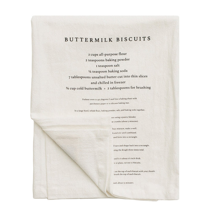 Buttermilk Biscuits Tea Towel by Sweet Water Decor