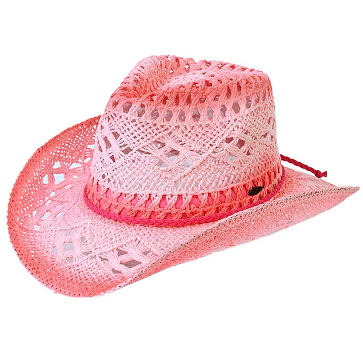 C.C Ombre Open Weave Cowboy Hat by Madeline Love