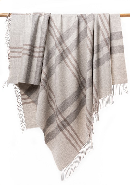 Huntsville Baby Alpaca Plaid Throw by Linen Way