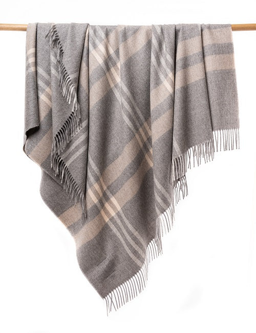 Huntsville Baby Alpaca Plaid Throw by Linen Way