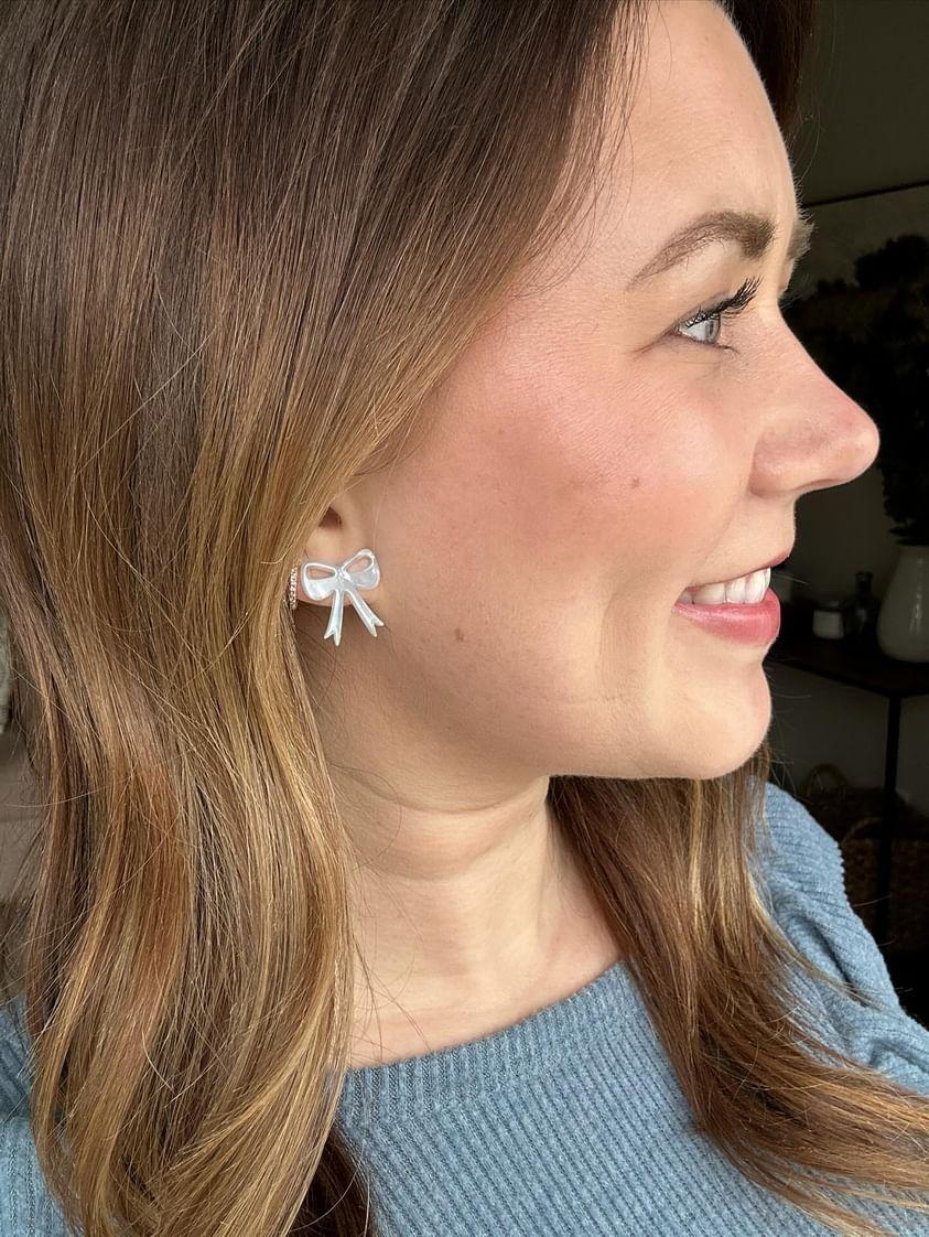 Bow Studs - Light Blue by Spiffy & Splendid