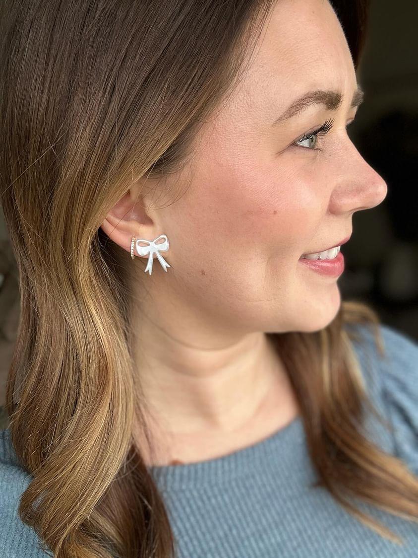 Bow Studs - Light Blue by Spiffy & Splendid