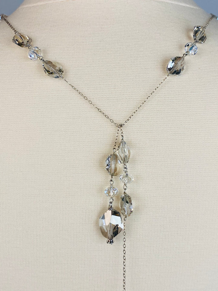 Crystal Lariat Necklace by Erin Cole