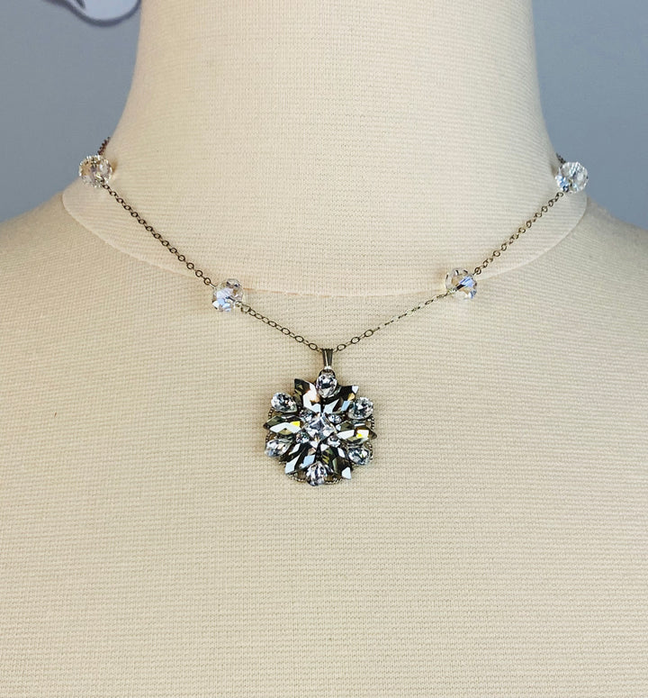 Crystal Medallion Necklace by Erin Cole