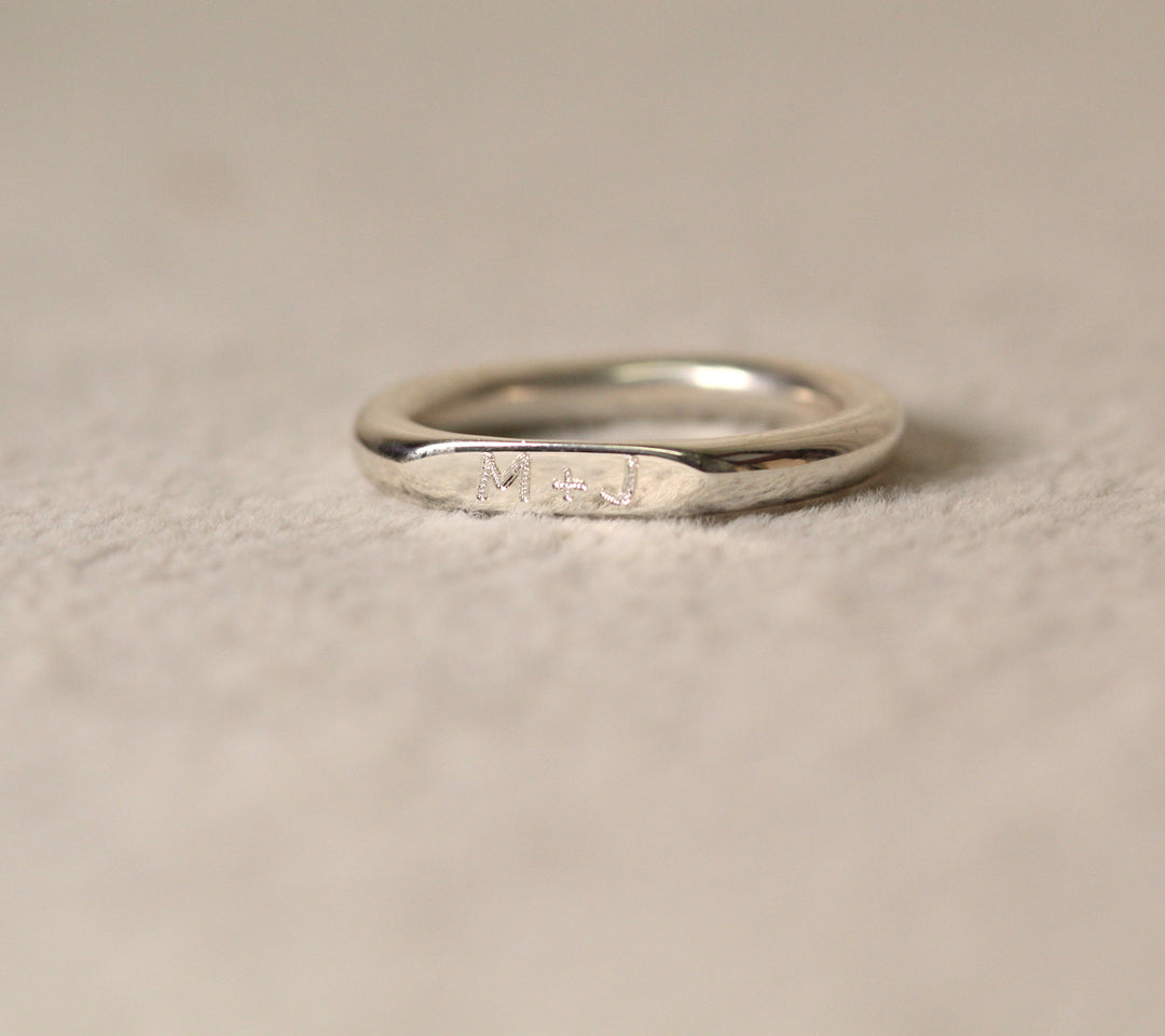 14k Memory Engraving Ring by VicStonenNYC Fine Jewelry