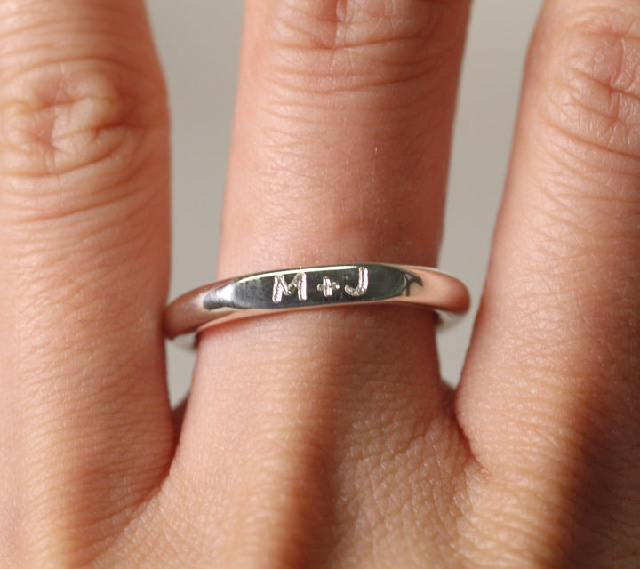 14k Memory Engraving Ring by VicStonenNYC Fine Jewelry