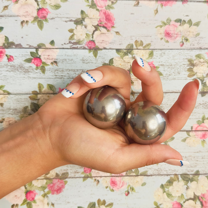 2-Pack Stainless Steel Baoding Balls Set by eterus