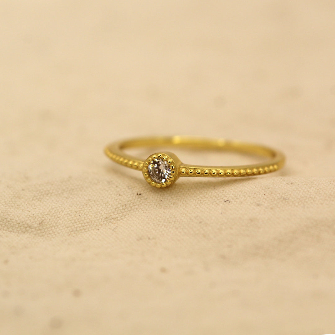 14k Natural Diamond Antique 14K Yellow Solid Gold Ring by VicStonenNYC Fine Jewelry