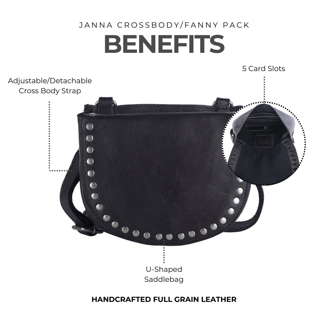 Janna Crossbody/Fanny Pack by Latico Leathers