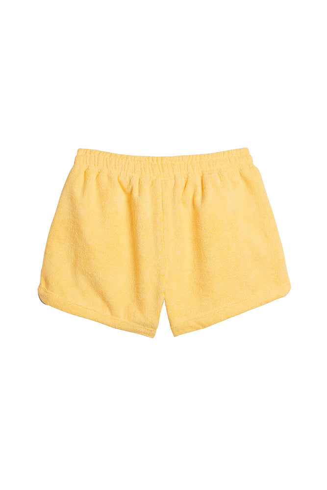 The Kauai French Terry Cabana Shorts with Star - Orange by Jocelyn