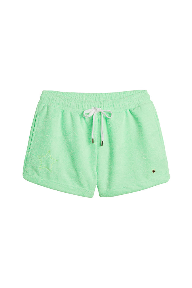 The Kauai French Terry Cabana Shorts with Star - Mint by Jocelyn