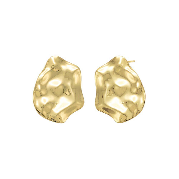 Jumbo Textured Drop Stud Earring by By Adina Eden