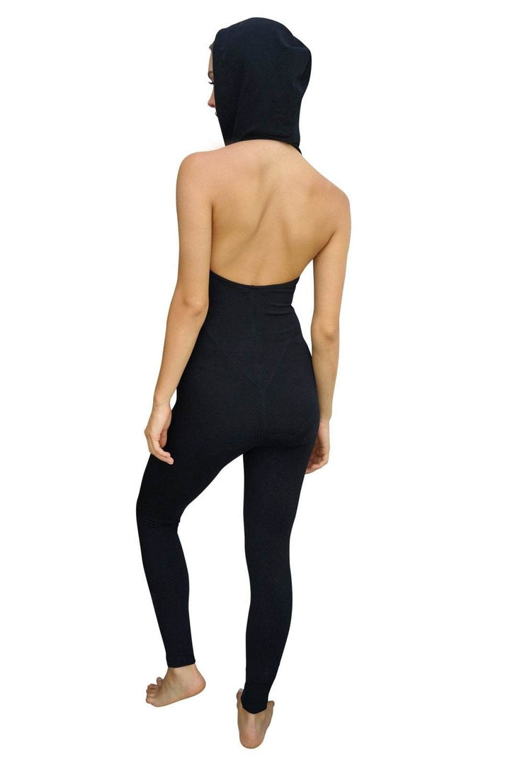 Juno Black Halter Jumpsuit by EKOLUXE