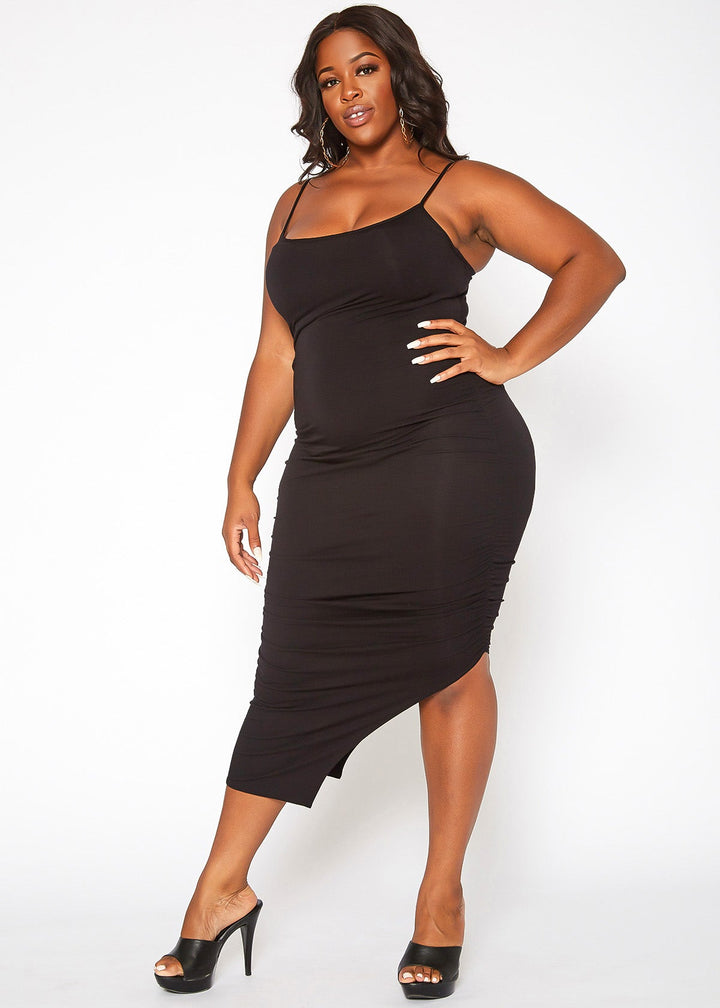 Plus Size Women's Spaghetti Strap Long Dress