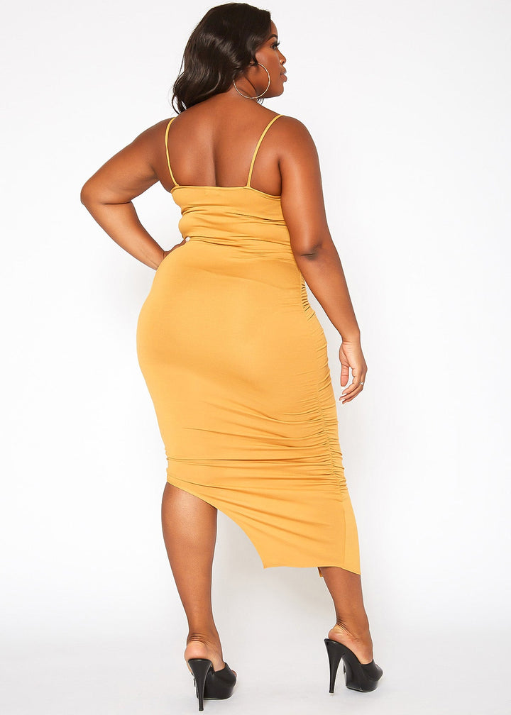 Plus Size Women's Spaghetti Strap Long Dress