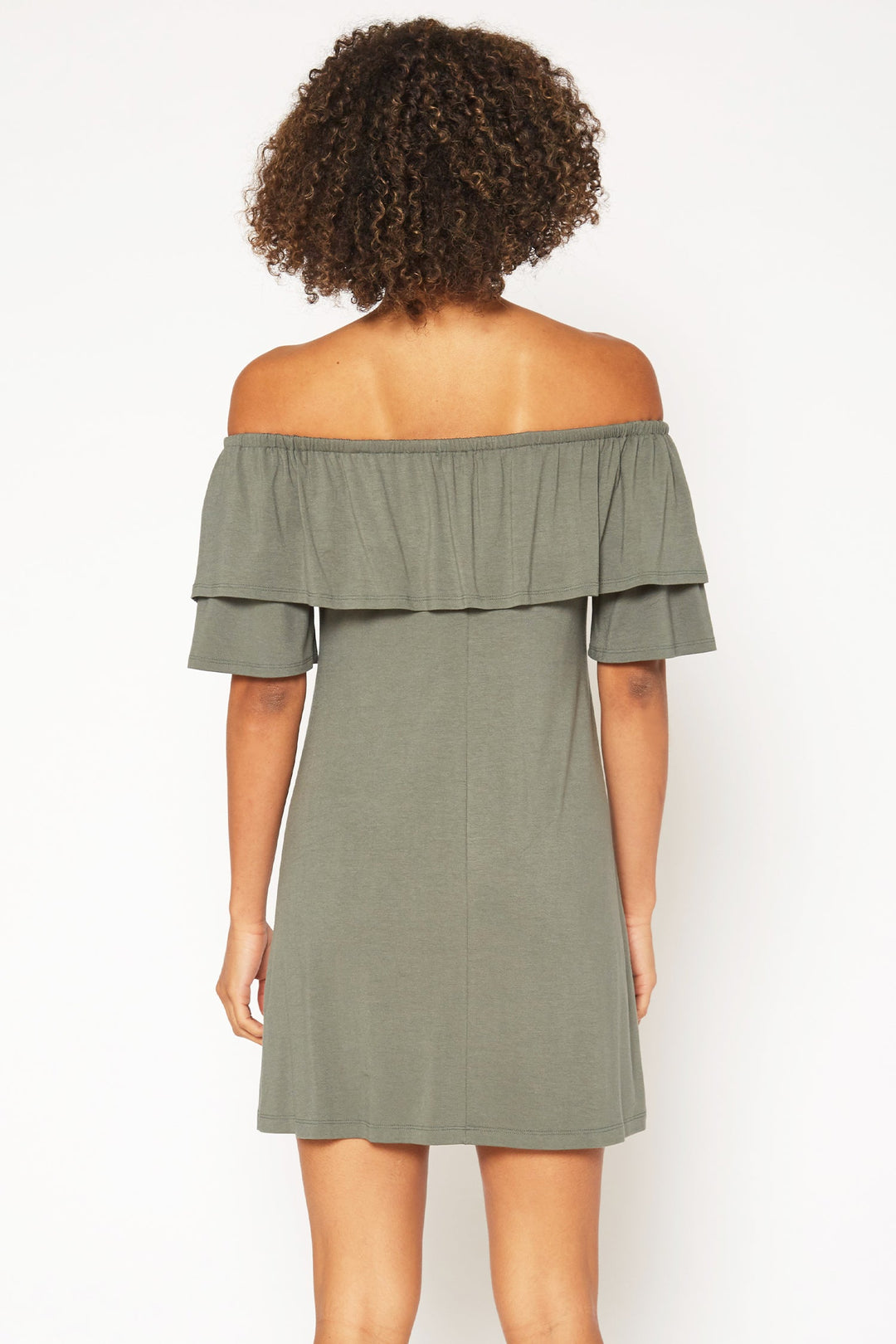 Women's Basic Off Shoulder Midi Dress