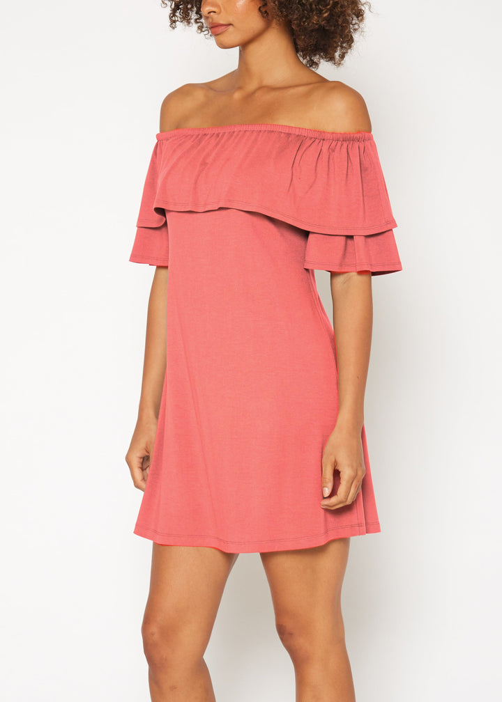 Women's Basic Off Shoulder Midi Dress