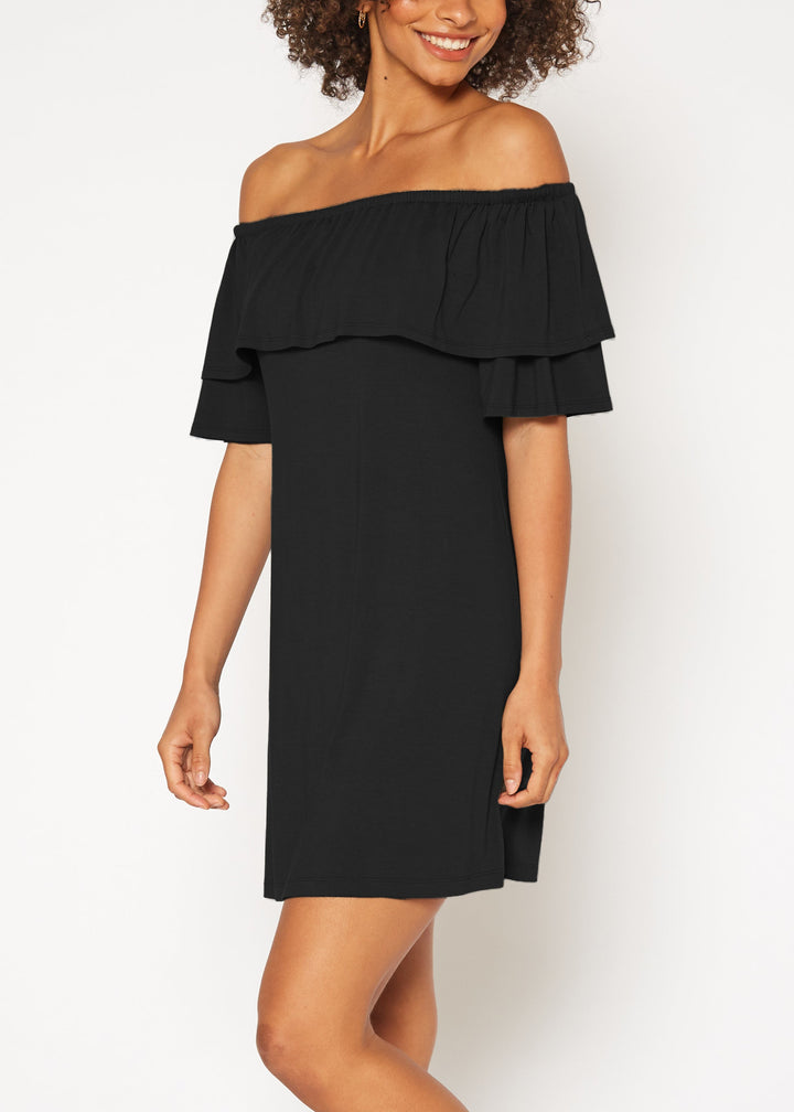 Women's Basic Off Shoulder Midi Dress