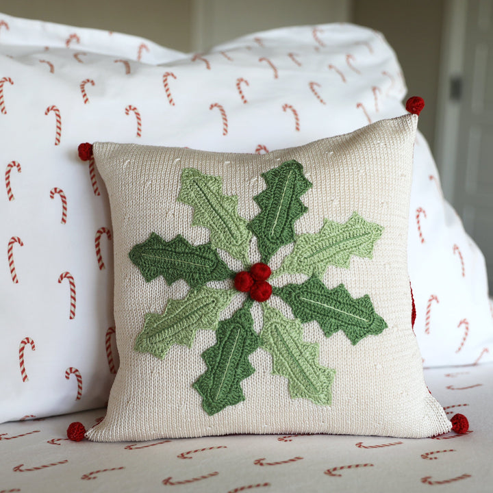 Holly Pinwheel 10" Pillow by Melange Collection