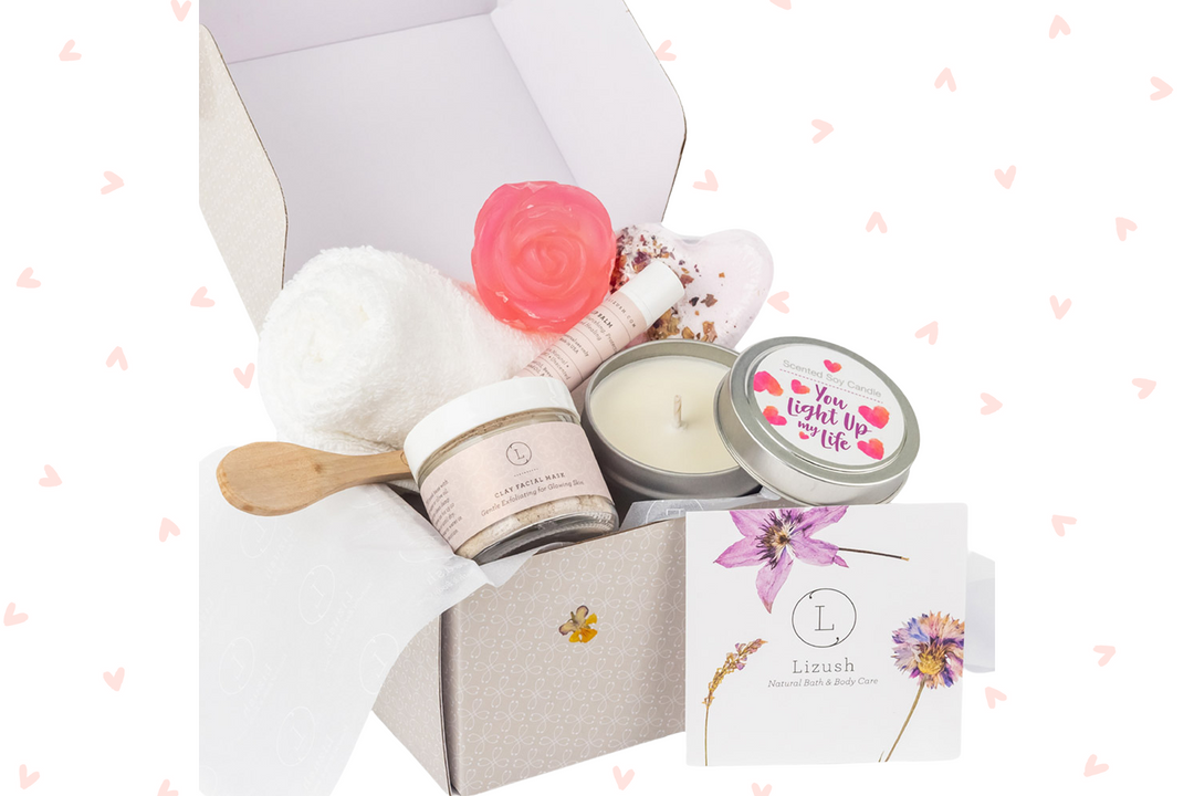 Valentine's day - Natural Skincare Gift Box, Cute LOVE Special Gift Box, Mother's Day Gift by Lizush