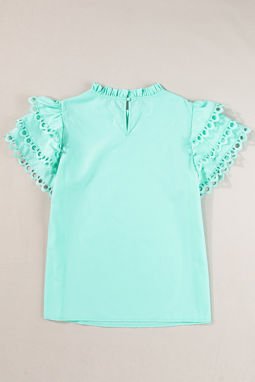 Layered Ric Rac Cap Sleeve Filled Neck Blouse by Poppy Lee Lane