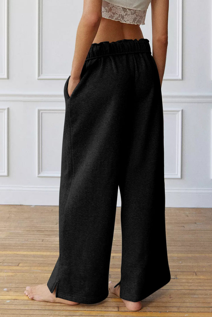 Elastic High Waist Drawstring Sweatpants by Poppy Lee Lane