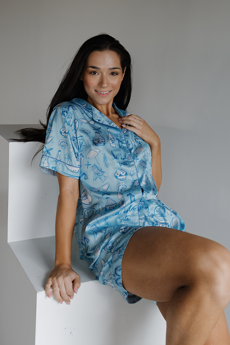 La Dolce Vita Satin Pajamas by Spikes and Seams