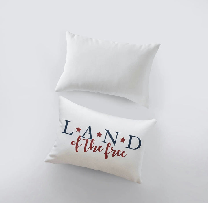 Land of the Free | 18x12 | Fourth of July | Pillow Cover | Memorial Gift | Home Décor | Freedom Pillow | Throw Pillows | Bedroom Décor