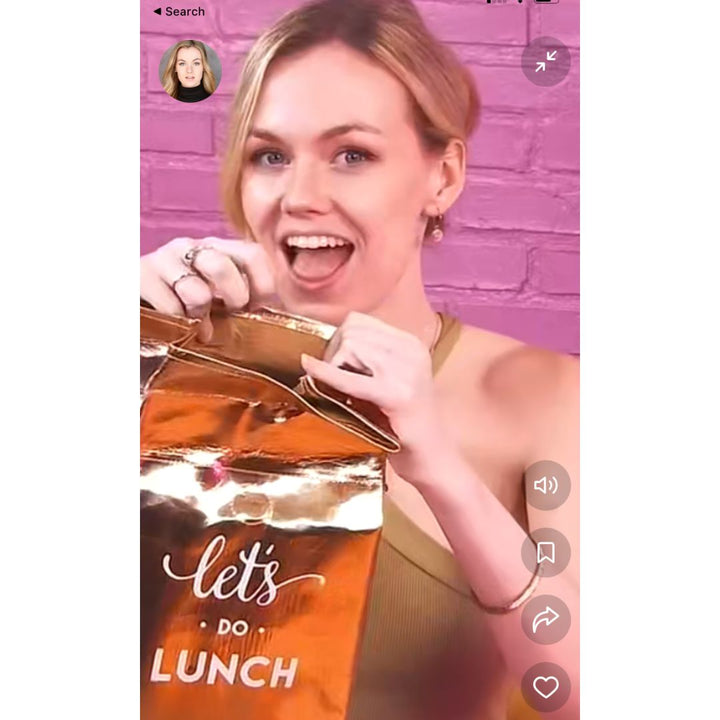 Let's Do Lunch Insulated Bag in Rose Gold by The Bullish Store