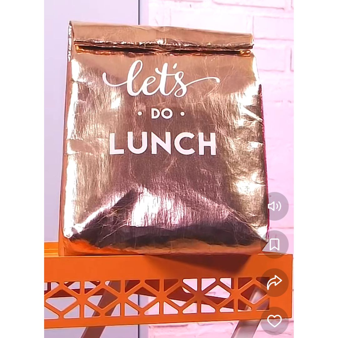 Let's Do Lunch Insulated Bag in Rose Gold by The Bullish Store