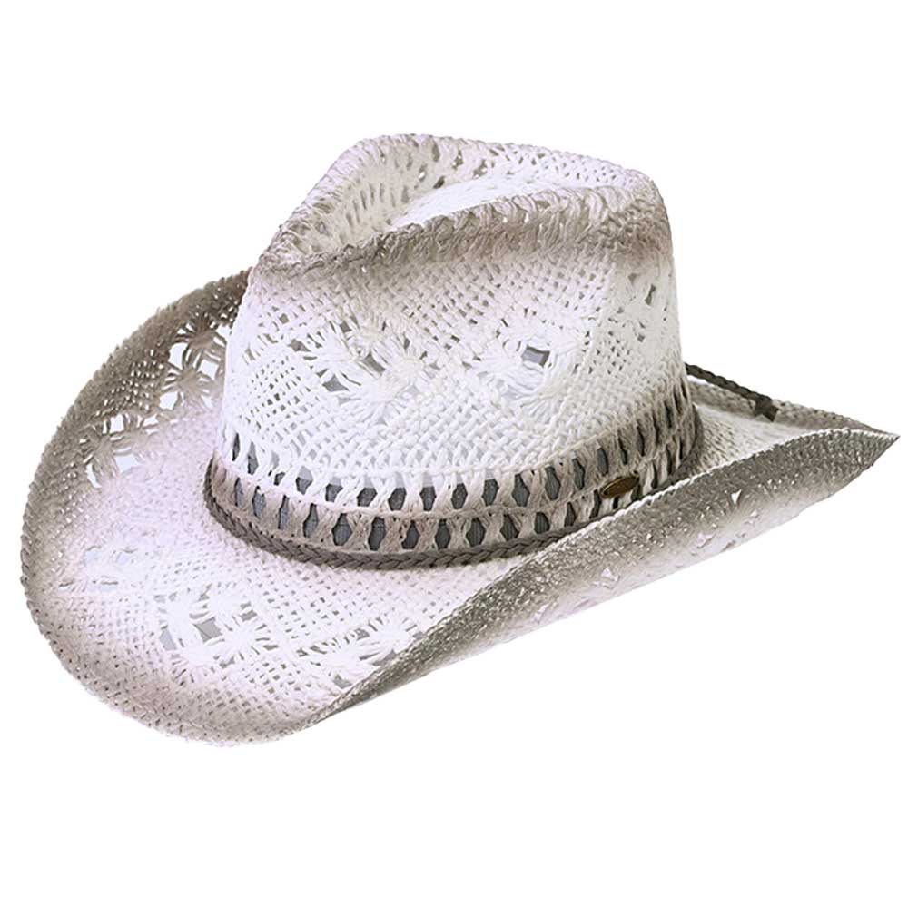 C.C Ombre Open Weave Cowboy Hat by Madeline Love