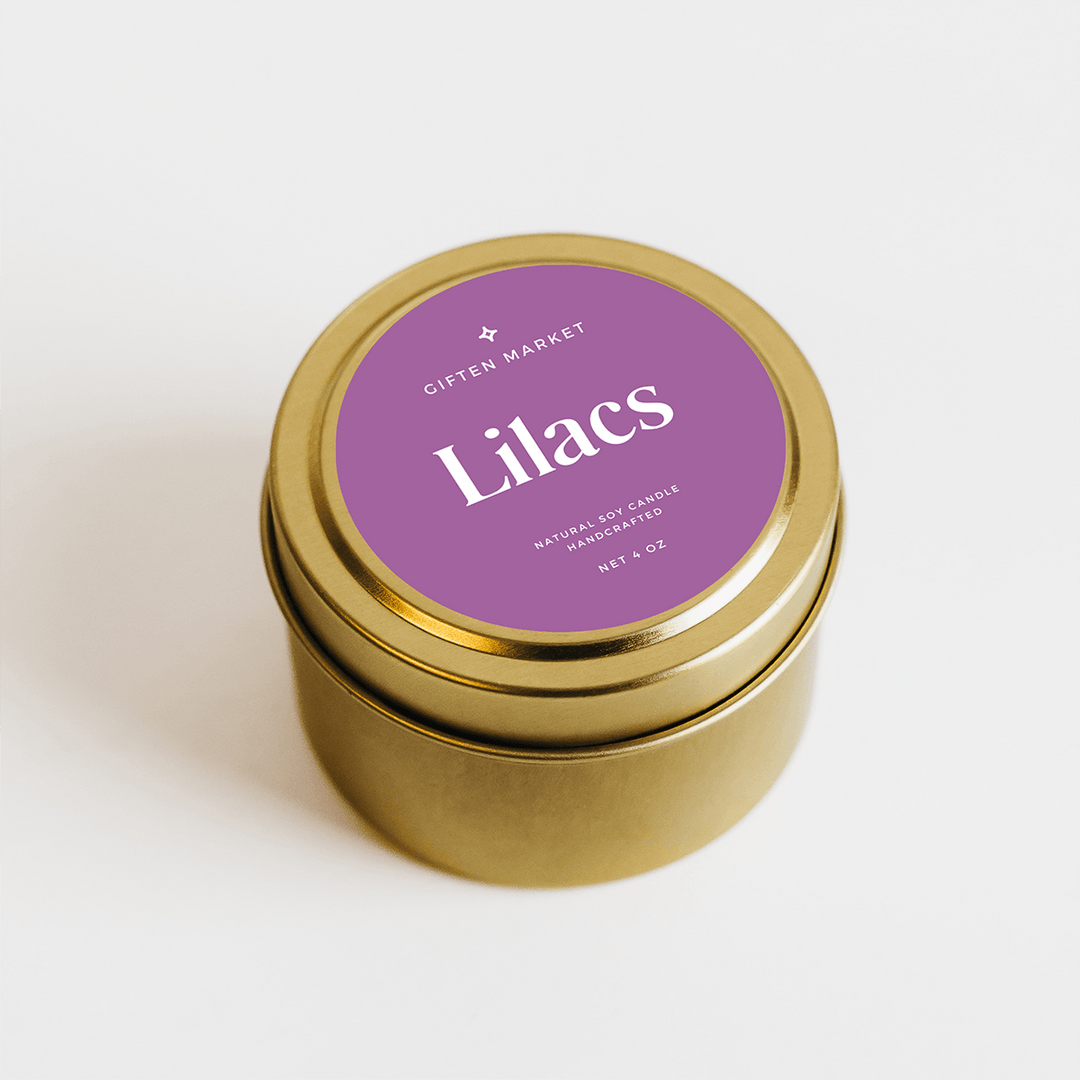 Lilacs Gold Travel Candle by Giften Market