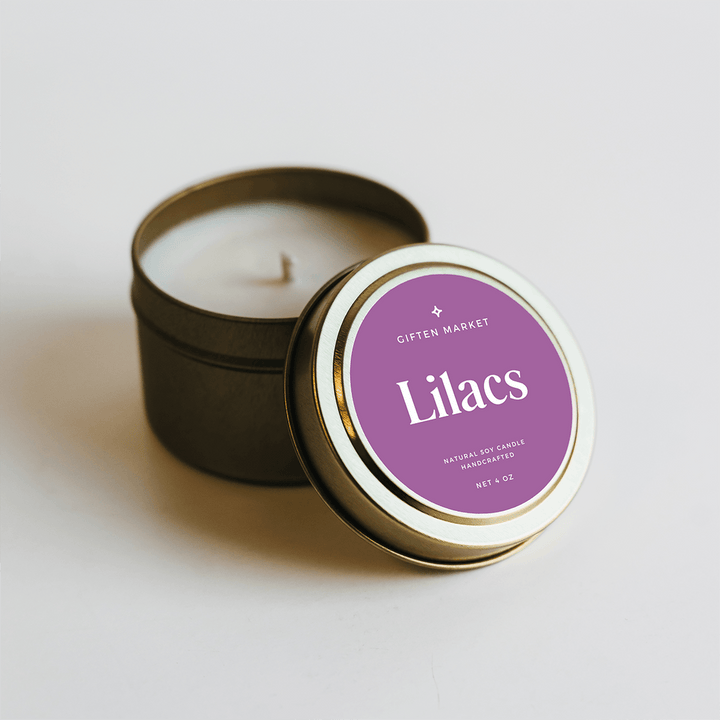 Lilacs Gold Travel Candle by Giften Market