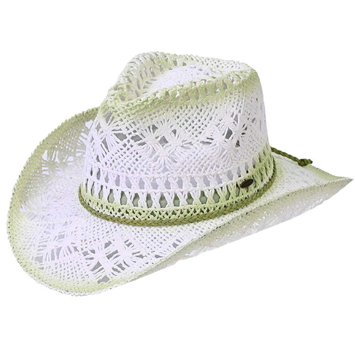 C.C Ombre Open Weave Cowboy Hat by Madeline Love