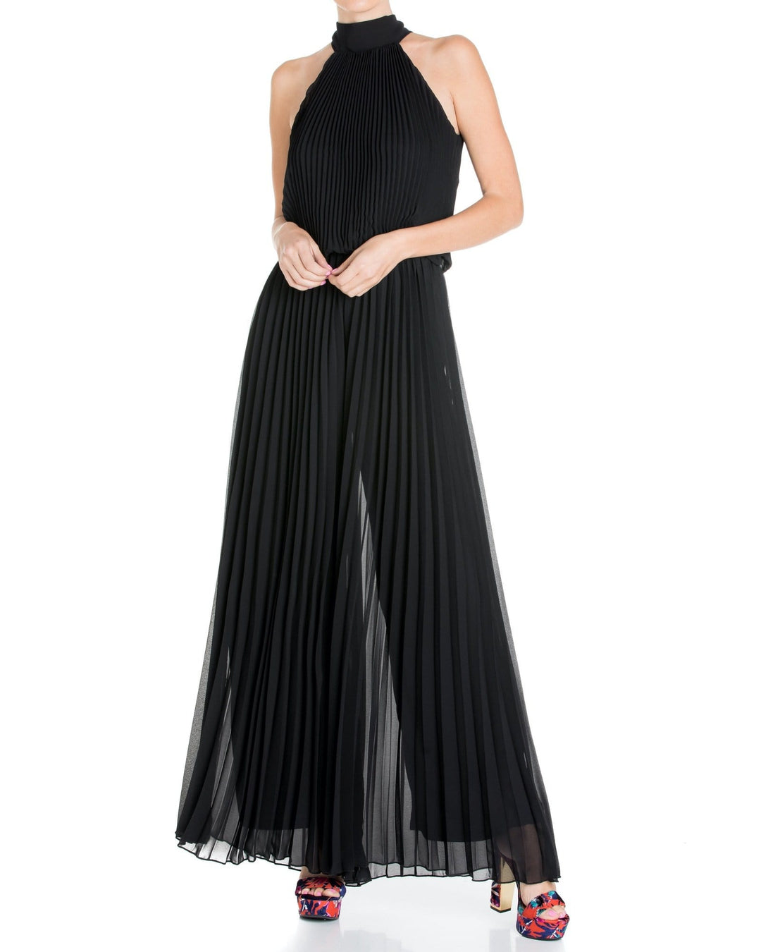 Wild Orchid Pleat Jumpsuit - Black by Meghan Fabulous