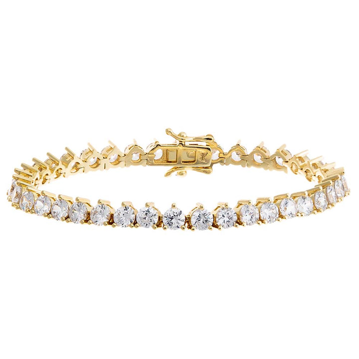 Thin Three Prong Tennis Bracelet by By Adina Eden