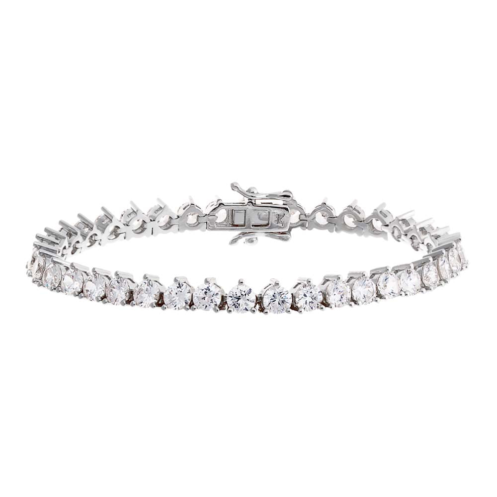 Thin Three Prong Tennis Bracelet by By Adina Eden