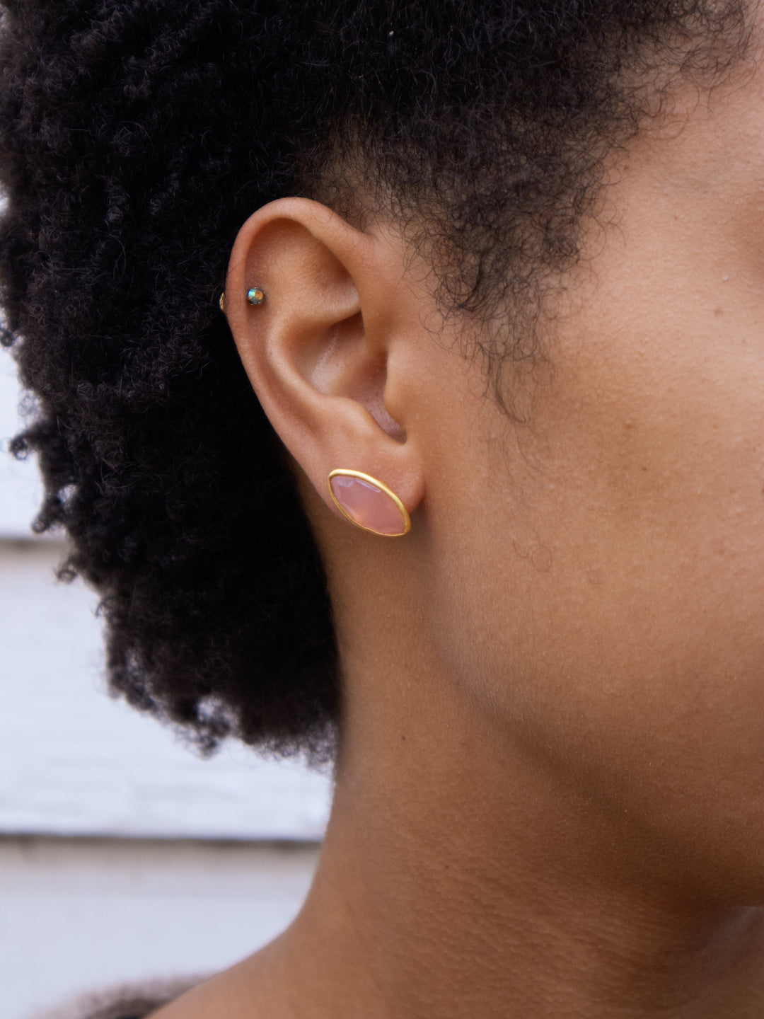 Mila Leaf Earrings - Gold by Ash & Rose