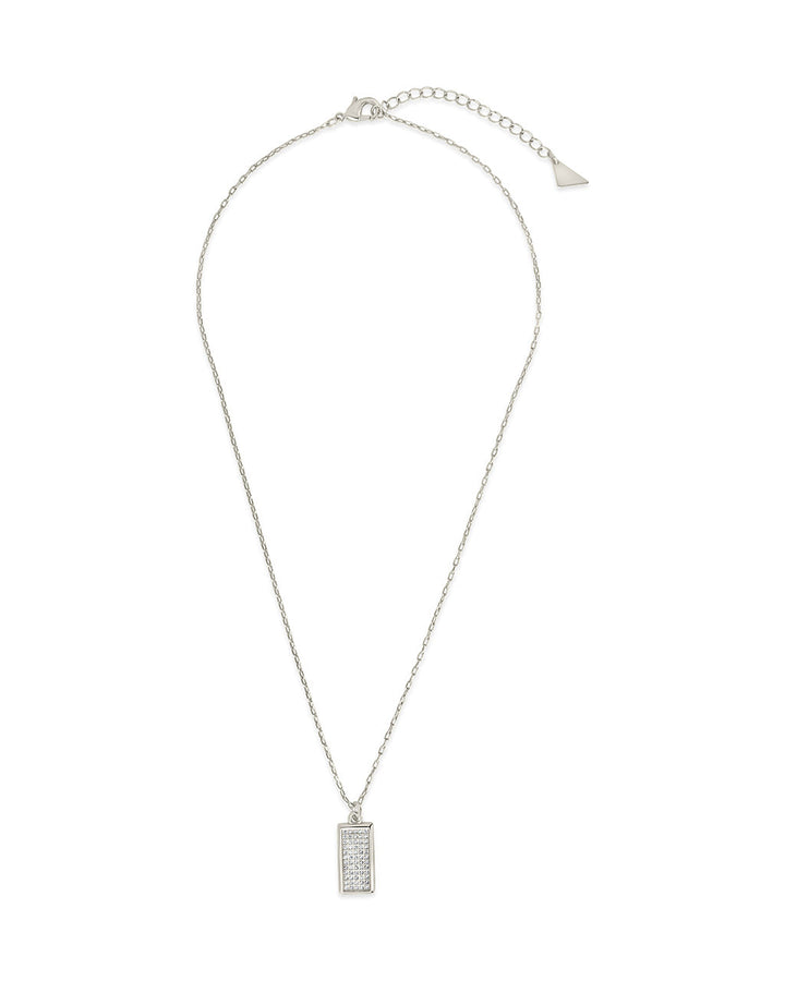 Vaylen CZ Rectangular Pendant Necklace by Sterling Forever