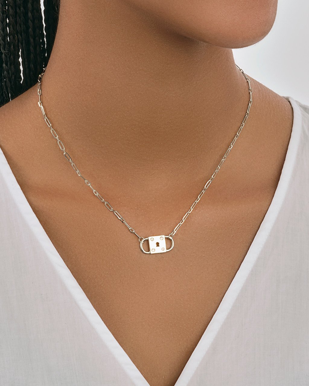 Double Padlock Pendant by Sterling Forever