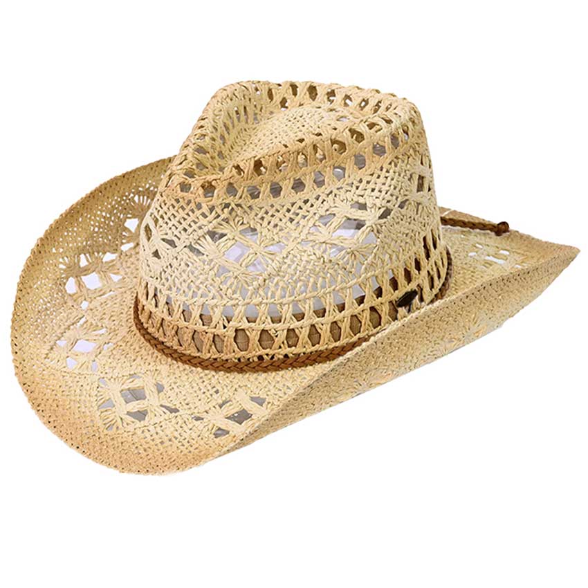 C.C Ombre Open Weave Cowboy Hat by Madeline Love