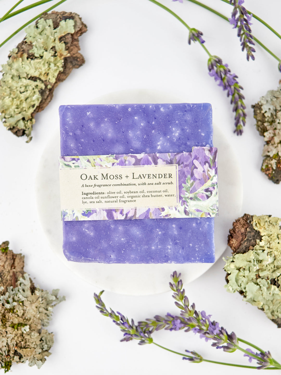 Lavender Oak Moss Soap Scrub Bar by Ash & Rose