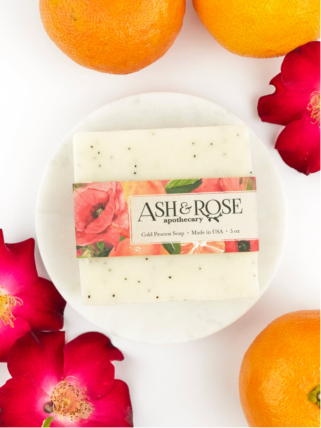 Orange Poppyseed Soap Scrub Bar by Ash & Rose