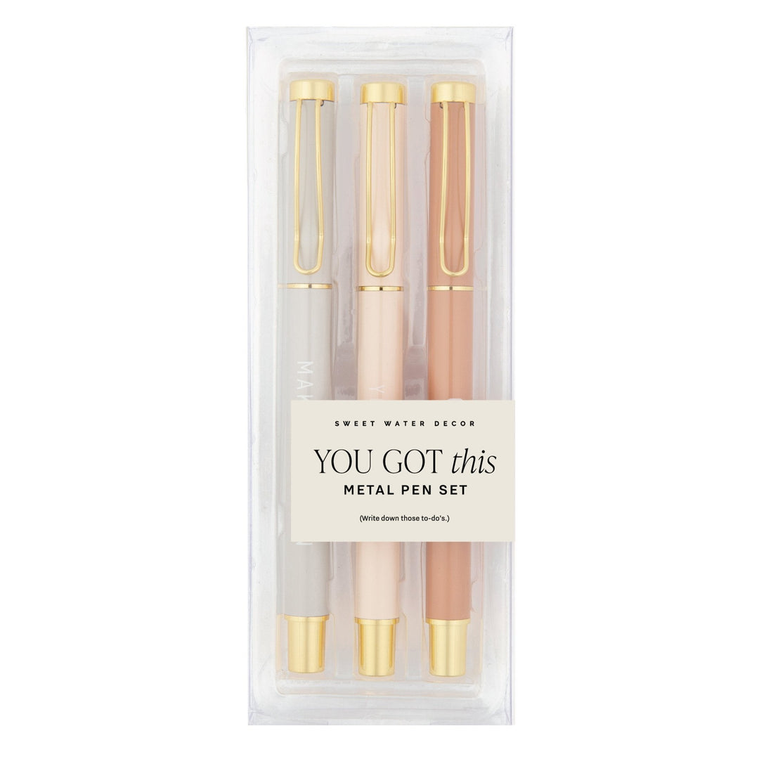 You Got This Metal Pen Set by Sweet Water Decor