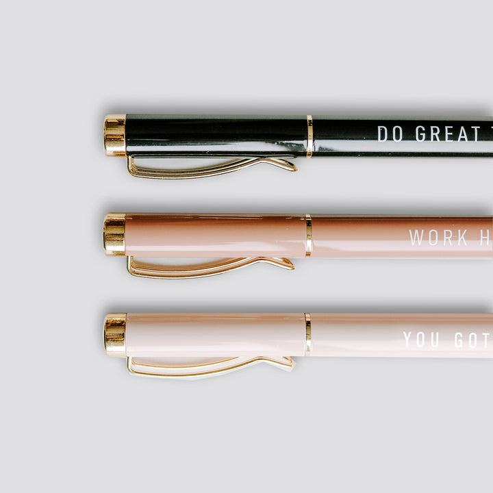 Motivational Metal Pen Set by Sweet Water Decor