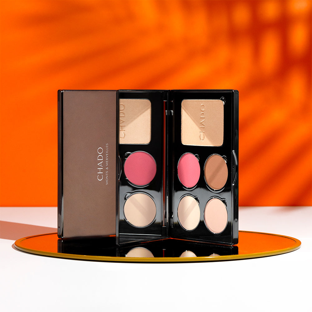 Monts & Merveilles Face Palette - Cream Cream, Bronzer, Concealer, Contour, Blush, Setting Powder by CHADO Cosmetics