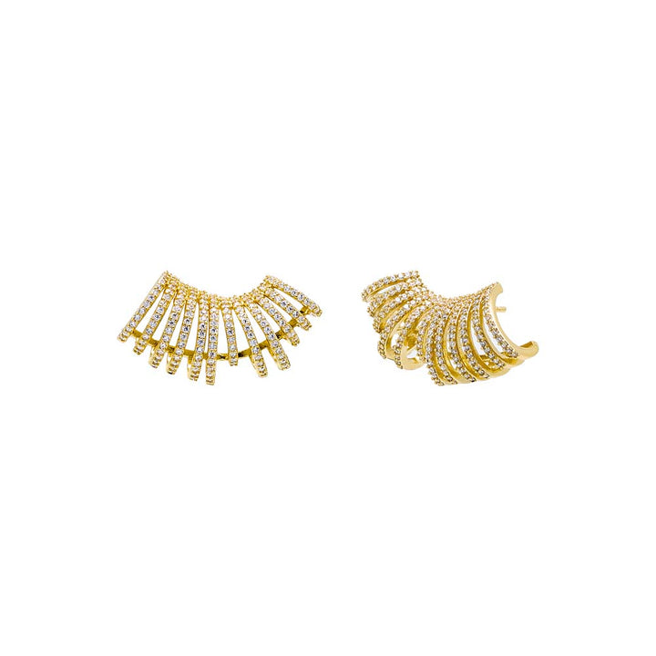 Pave Fancy Cage Stud Earring by By Adina Eden