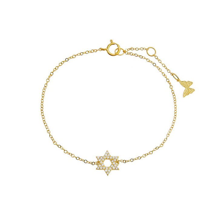 Pavé Star Of David Bracelet by By Adina Eden